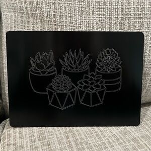 Black Metal Succulent Wall Art